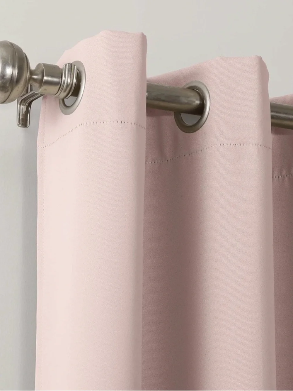 Blush Linen-Look Curtains 96”x 37” Dusty Rose Grommet Drapes Light Filtering